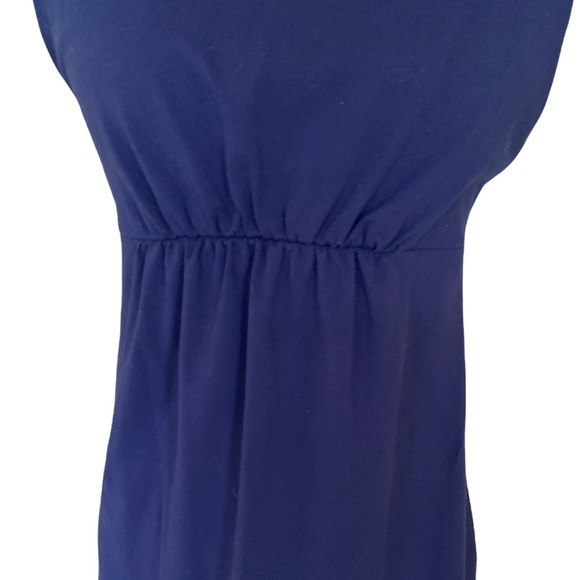 NWT Susana Monaco Navy Blue Gather Empire Waist Scoopback Tunic Dress - L - Picture 4 of 12